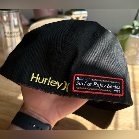 Men's NASCAR Hurley Black Tri-Blend Flex Fit Hat - Picture 4 of 4